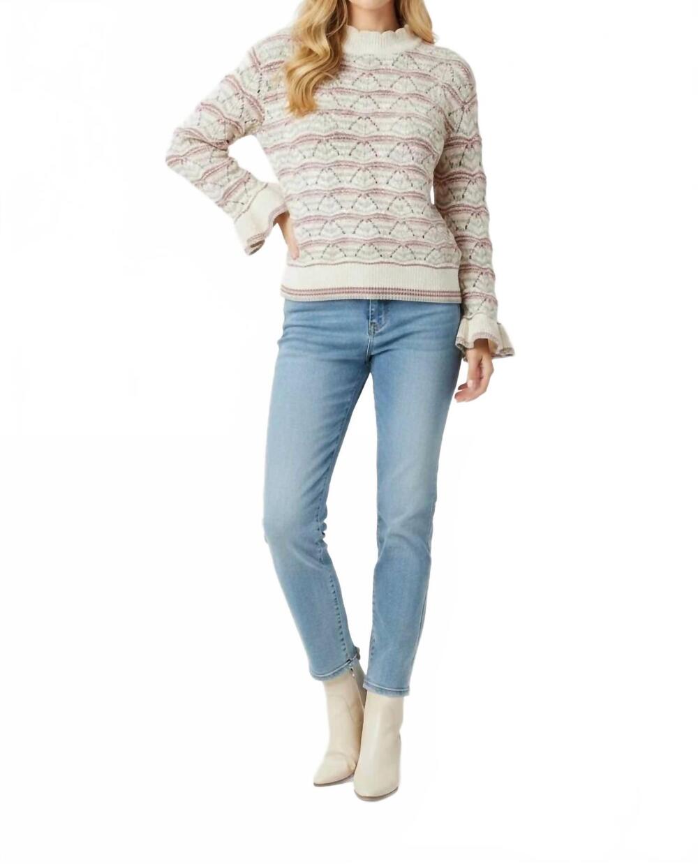 NEW CLEOBELLA deedee mock-neck sweater in cozy cream